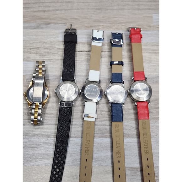 Lot Of 5 Timex Ladies Watches, - All Mechanical Wind - All RUNNING